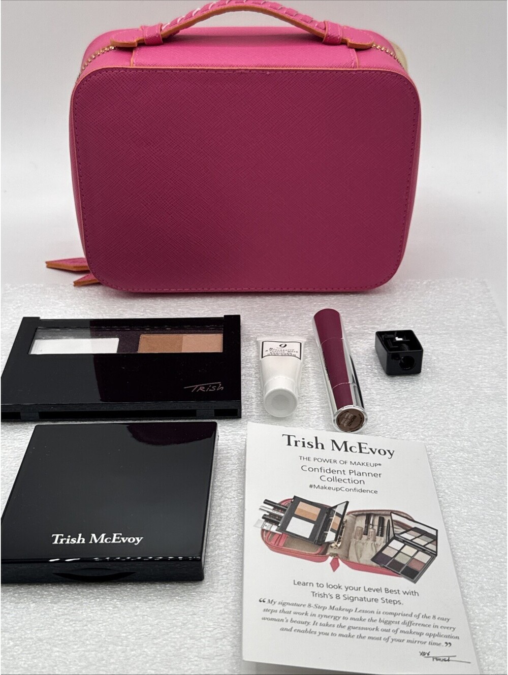 Trish McEvoy Beauty Makeup Planner System With Makeup Included Pink Case Travel